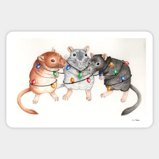 Christmas Gerbils Sticker